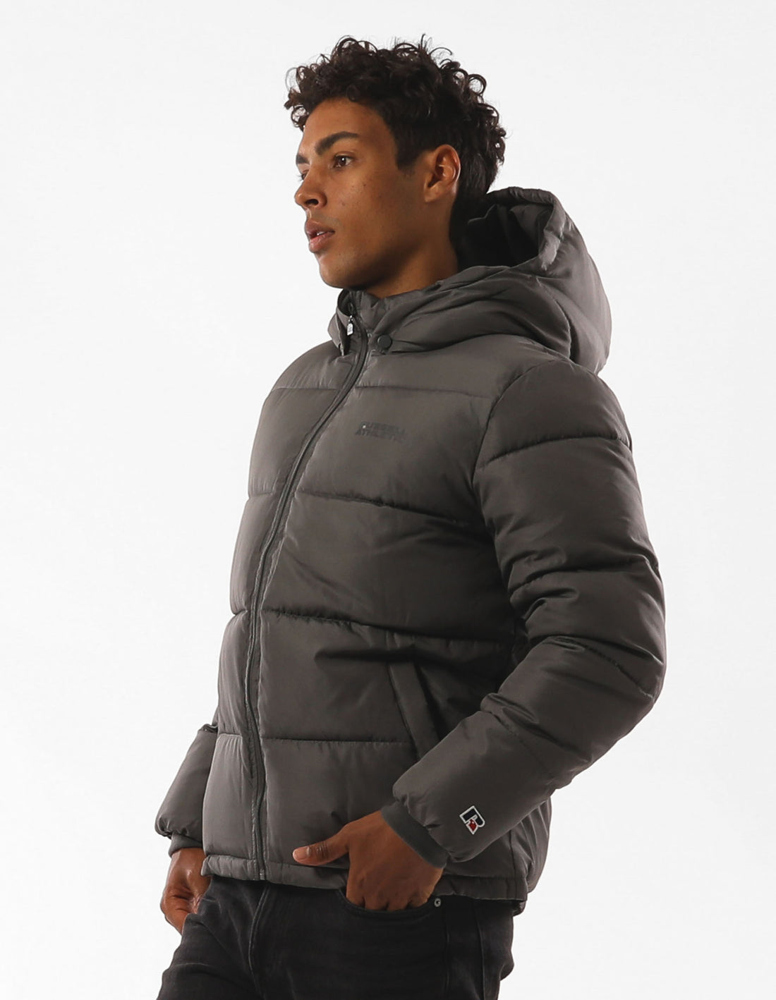 Men Russell Athletic Hampton Puffers Grey | VEFRJU851