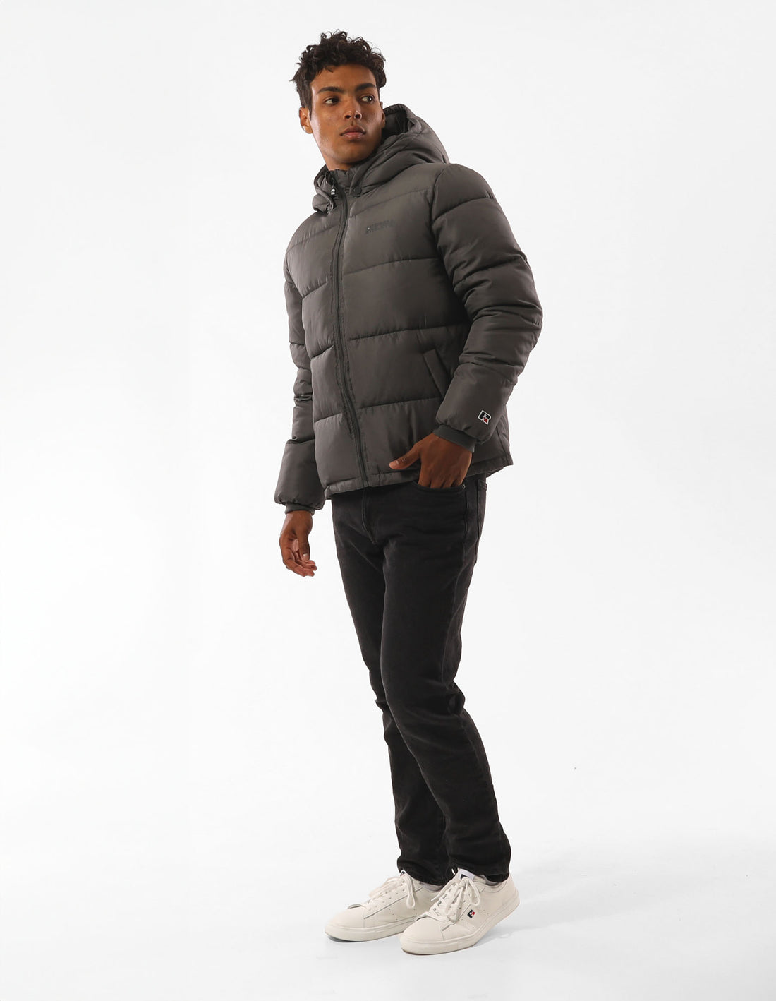 Men Russell Athletic Hampton Puffers Grey | VEFRJU851