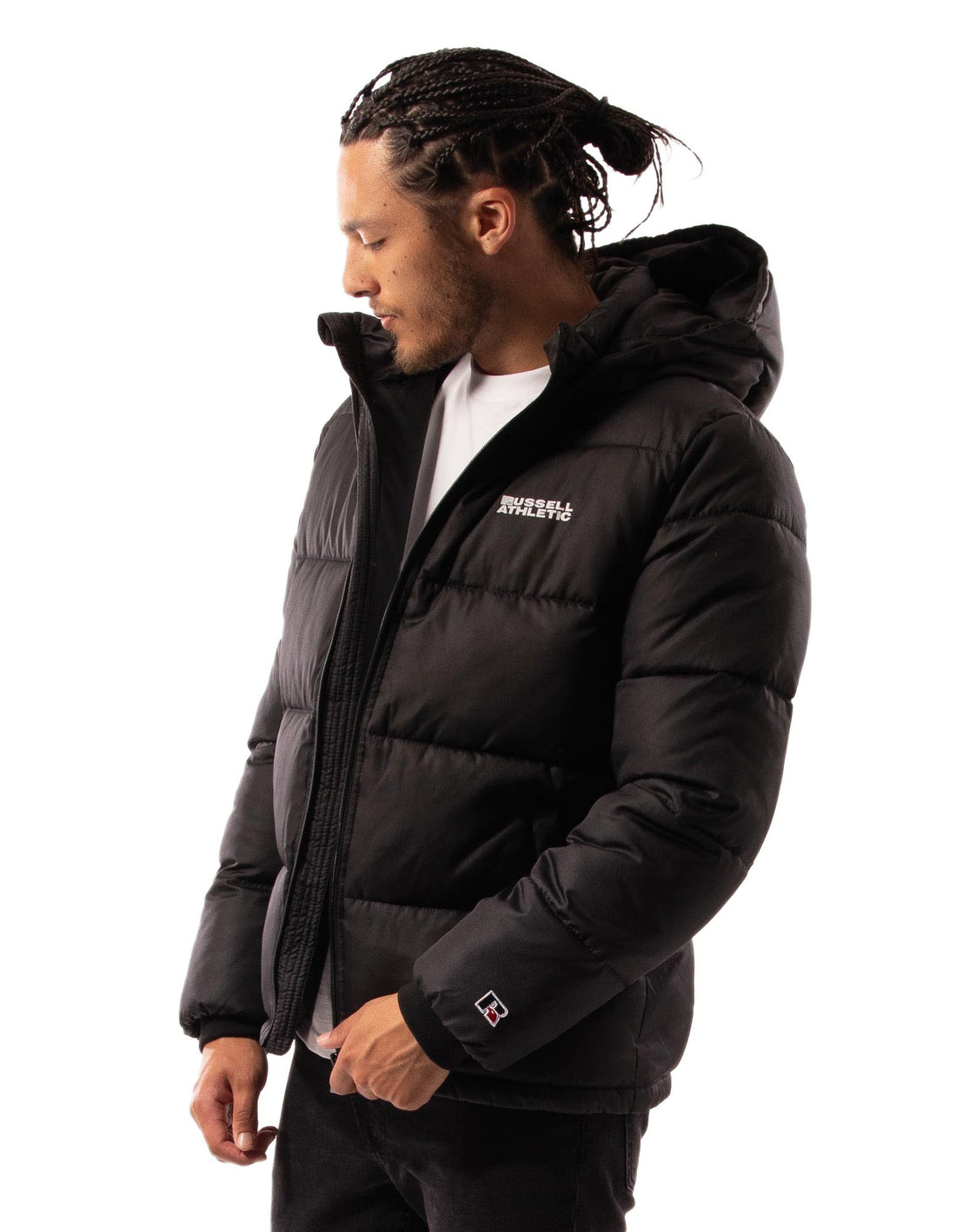 Men Russell Athletic Hamptonin Puffers Black | YLBRND475