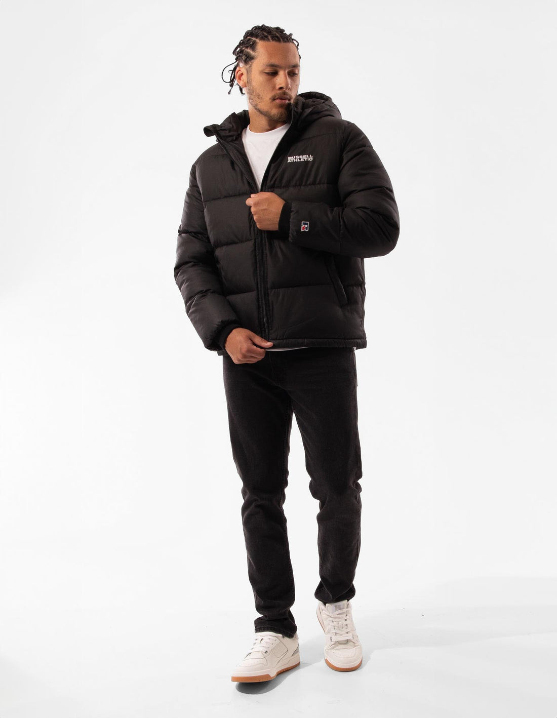 Men Russell Athletic Hamptonin Puffers Black | YLBRND475