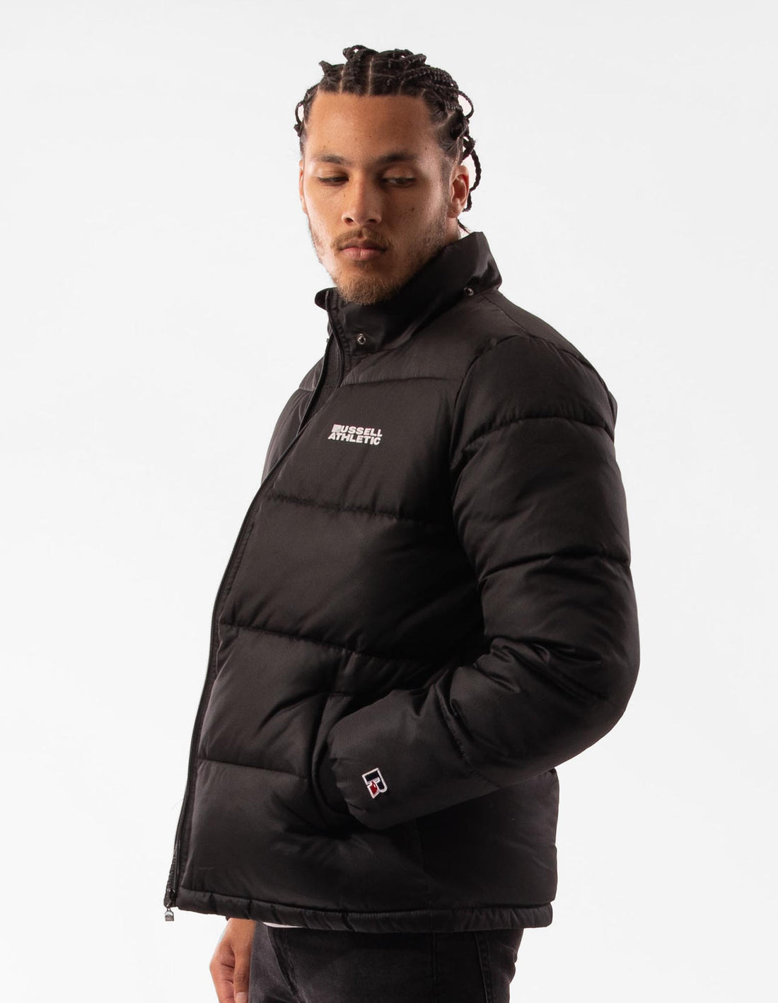 Men Russell Athletic Hamptonin Puffers Black | YLBRND475