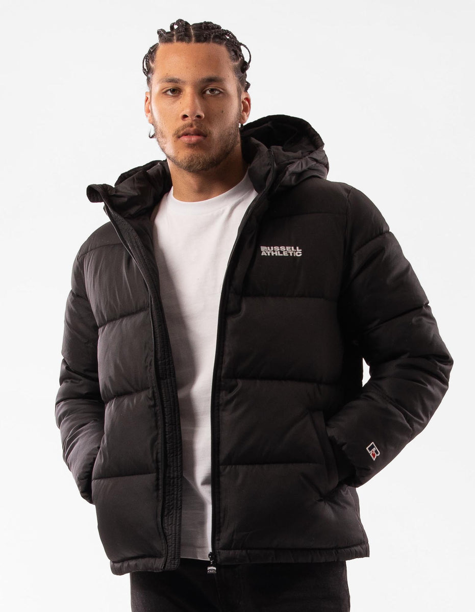 Men Russell Athletic Hamptonin Puffers Black | YLBRND475