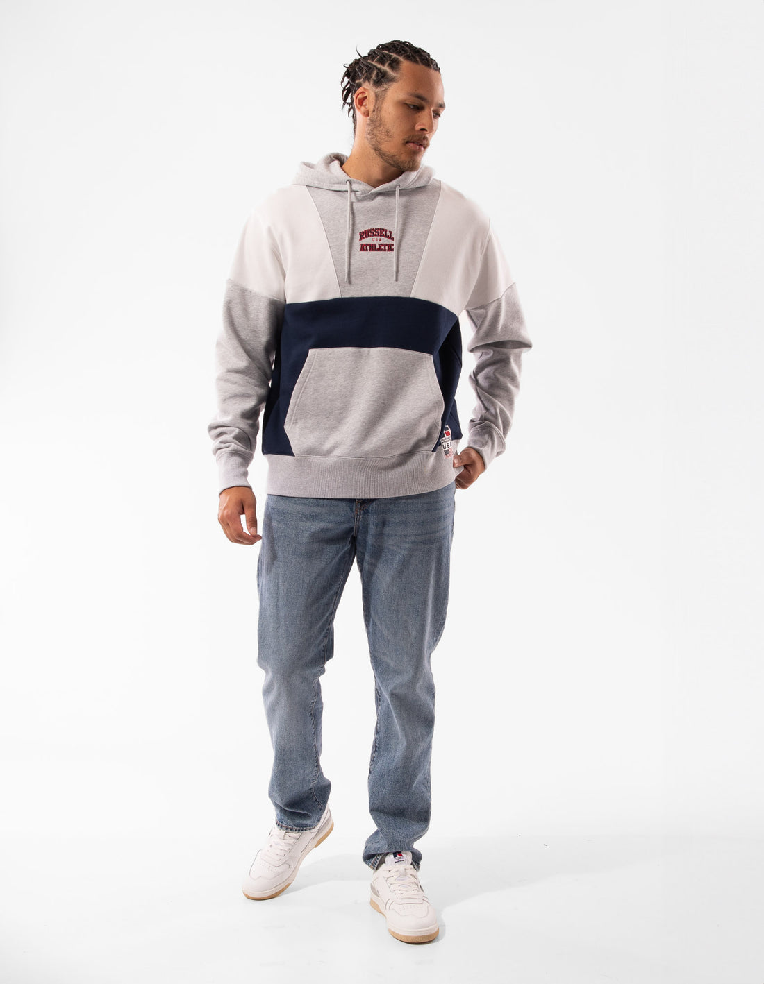 Men Russell Athletic Hellcat Hoodie Light Grey | RTDCXJ594