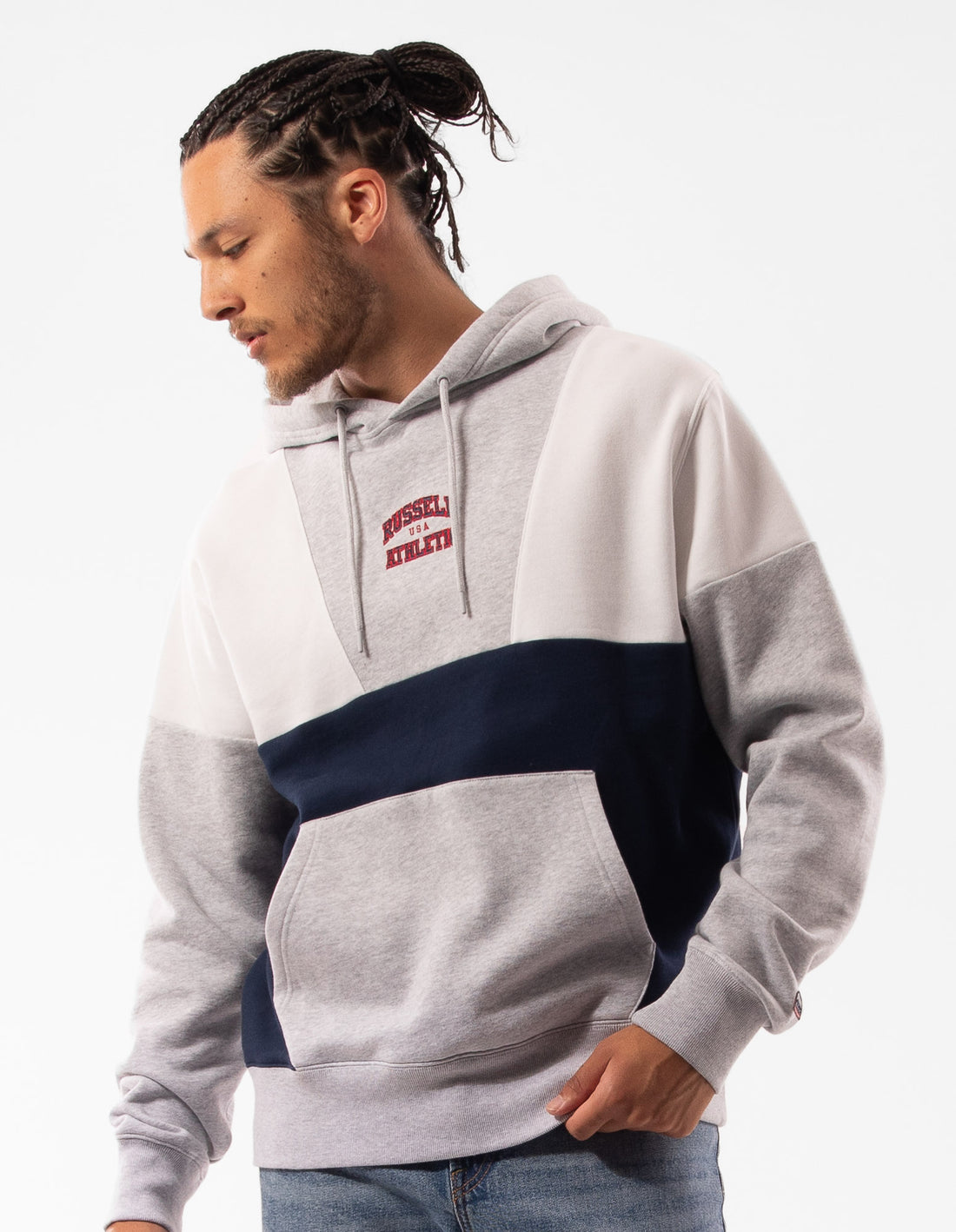 Men Russell Athletic Hellcat Hoodie Light Grey | RTDCXJ594