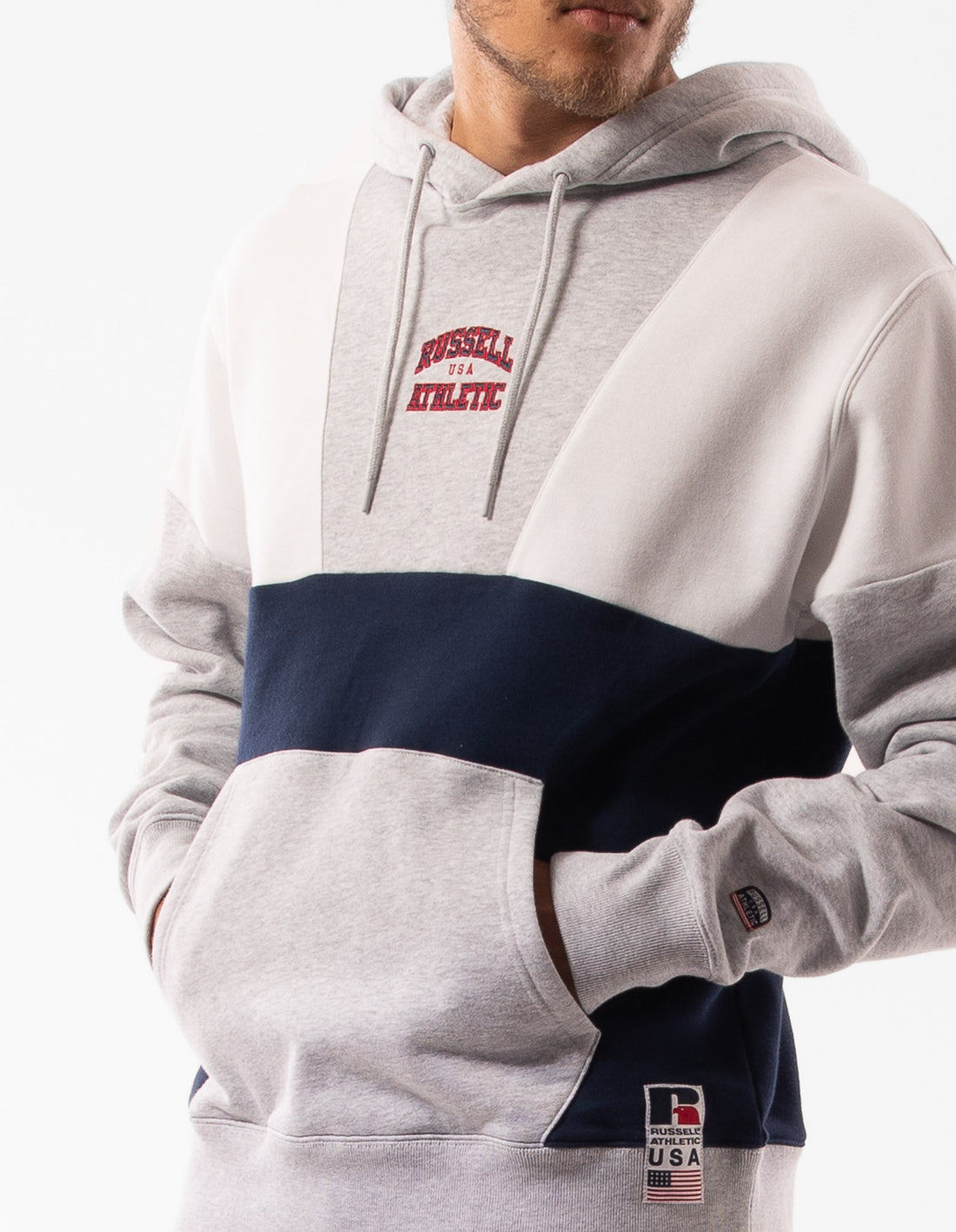 Men Russell Athletic Hellcat Hoodie Light Grey | RTDCXJ594