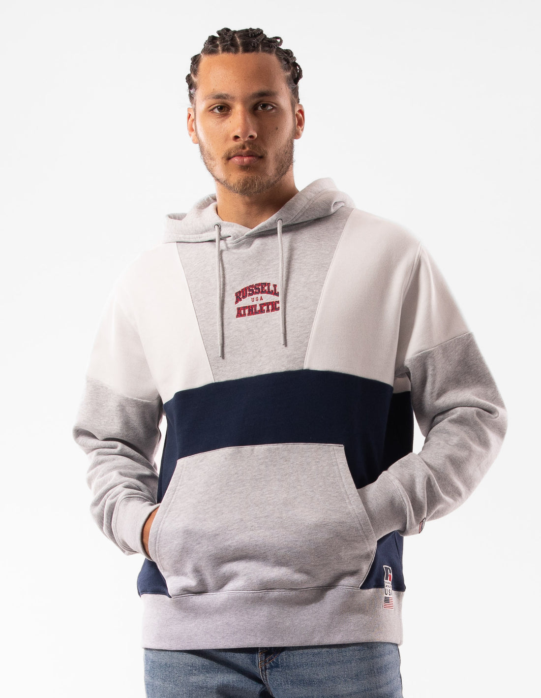 Men Russell Athletic Hellcat Hoodie Light Grey | RTDCXJ594