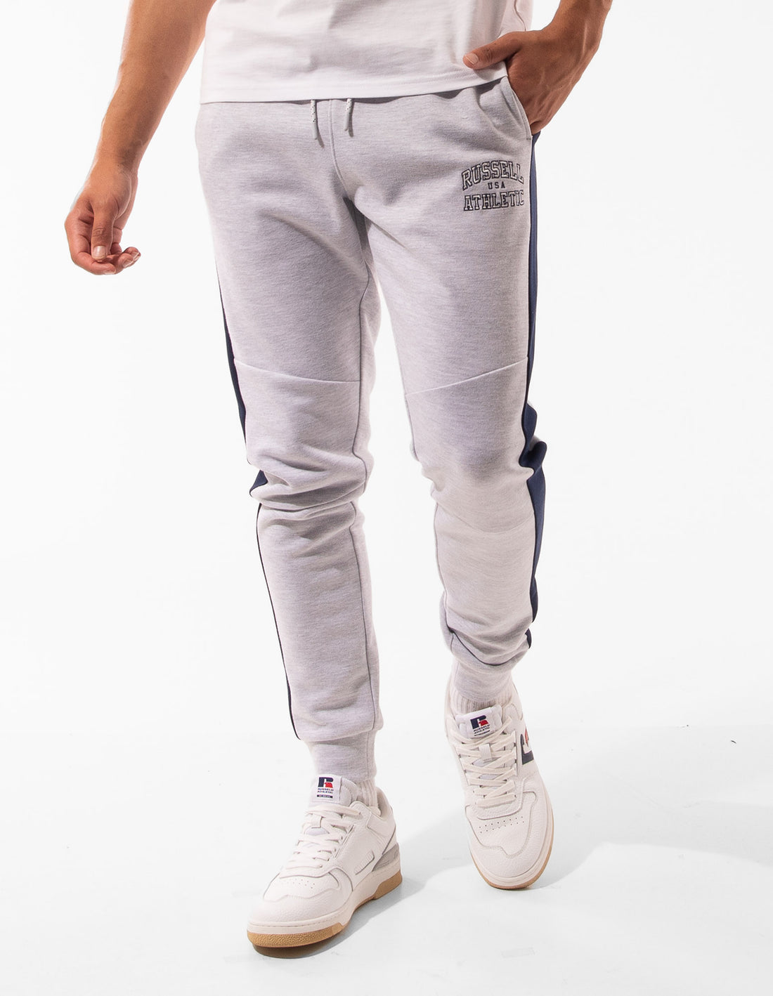 Men Russell Athletic Hellcat Track pants White | ACWGVP864