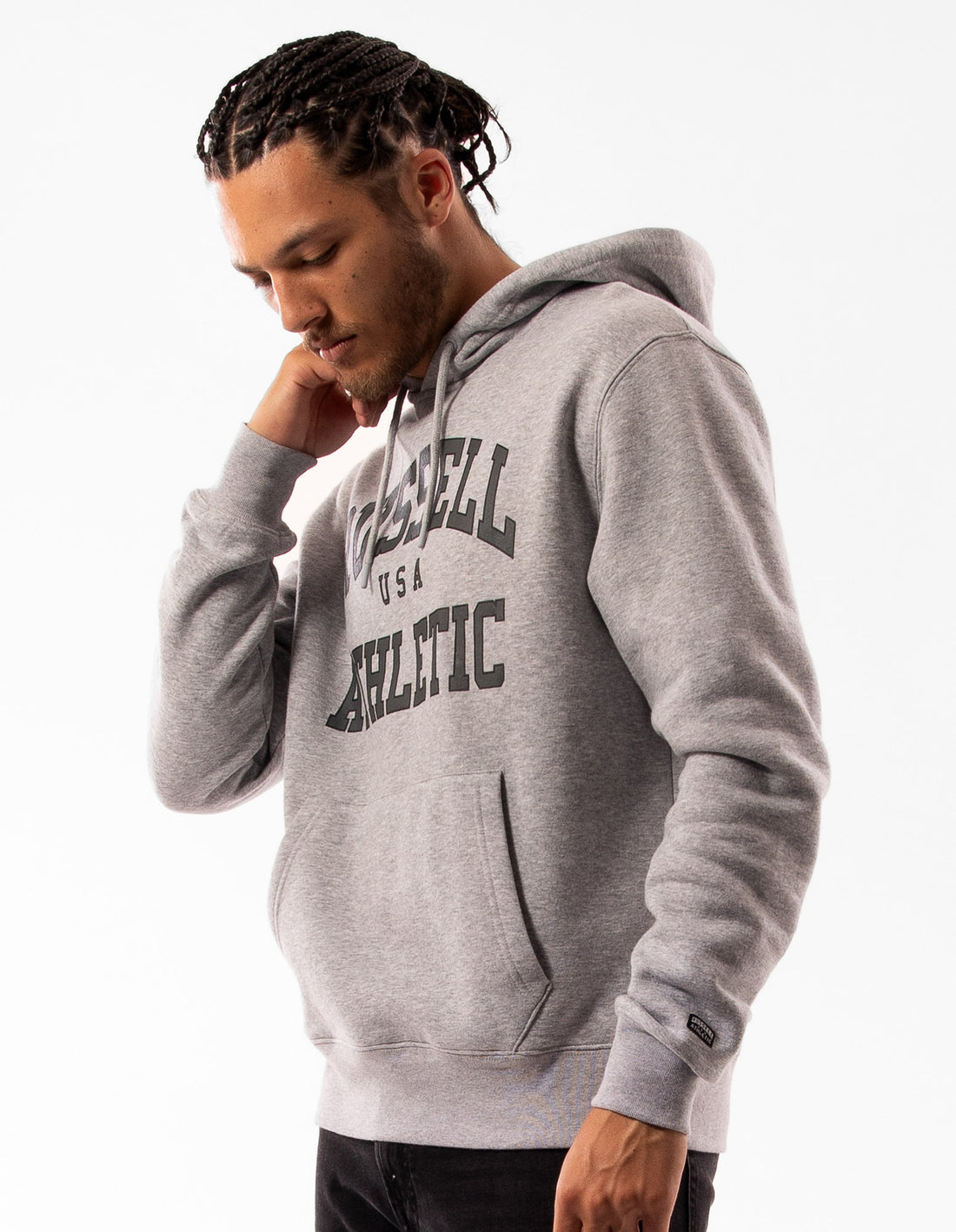 Men Russell Athletic Houston Hoodie Grey | JYPFRX238