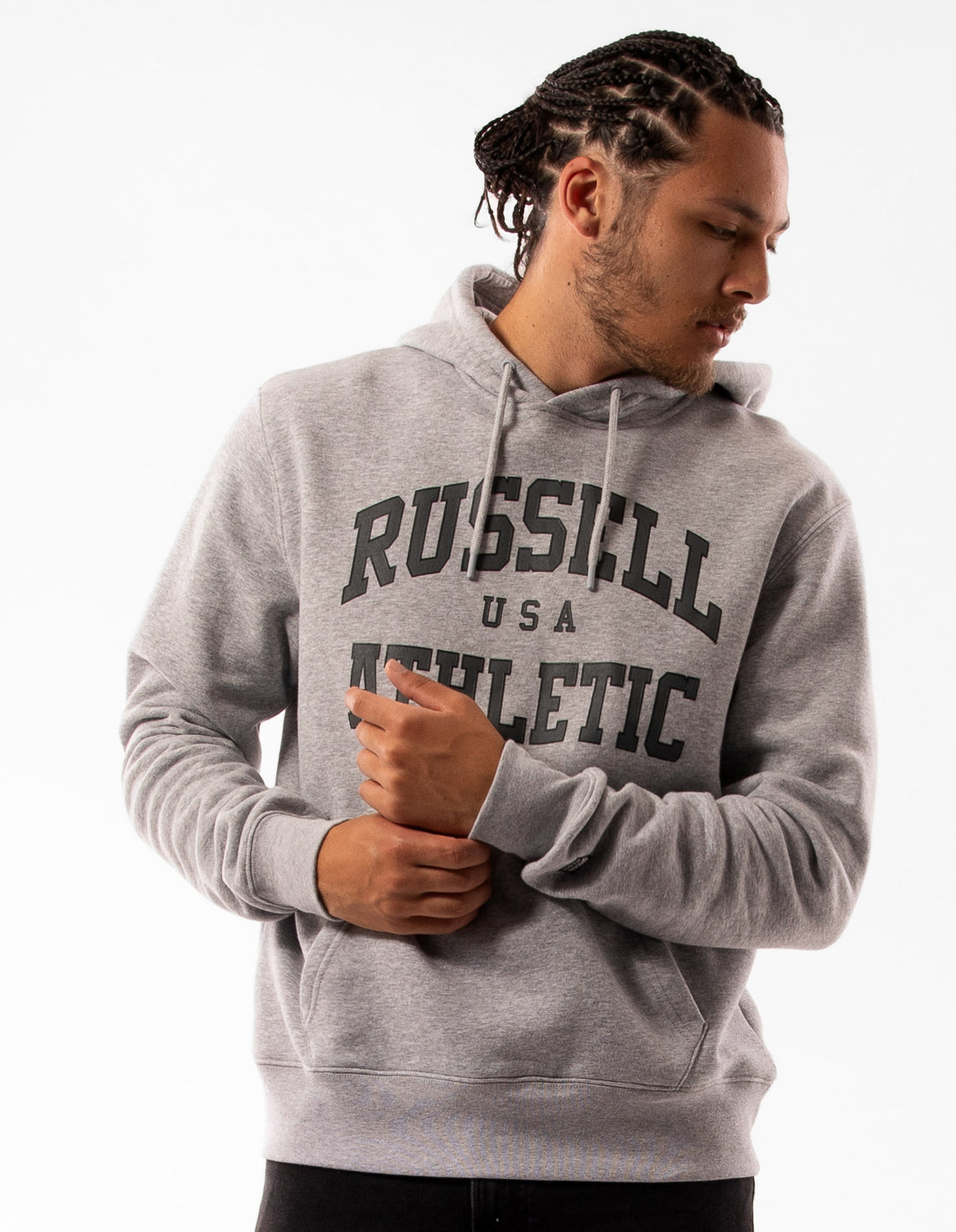 Men Russell Athletic Houston Hoodie Grey | JYPFRX238