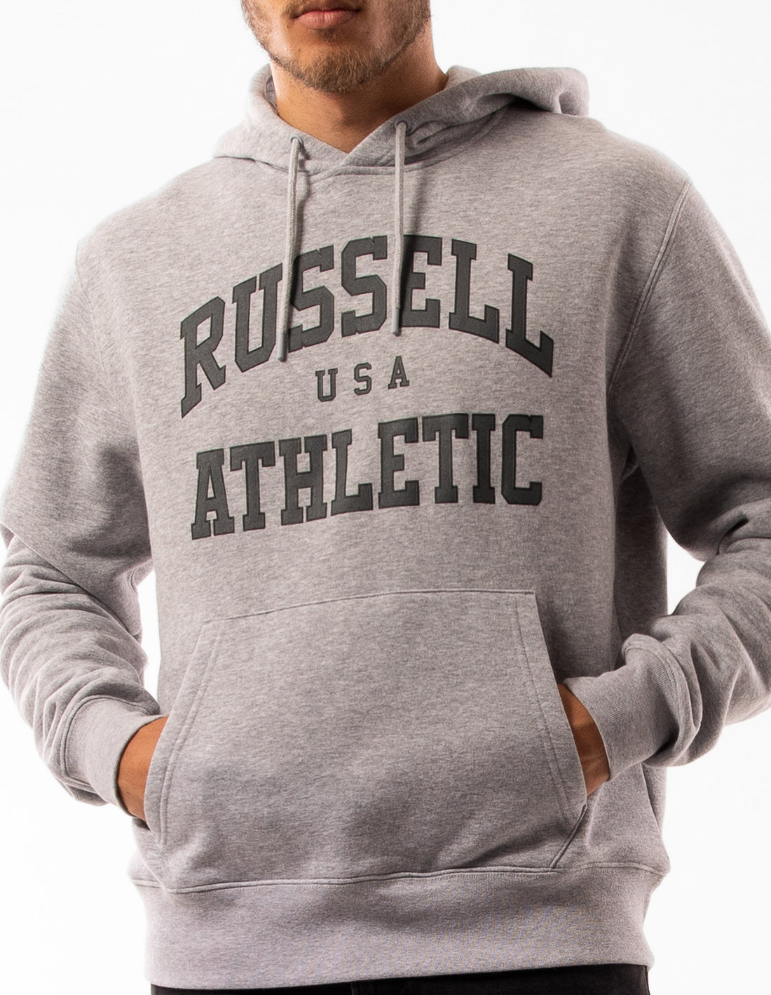 Men Russell Athletic Houston Hoodie Grey | JYPFRX238