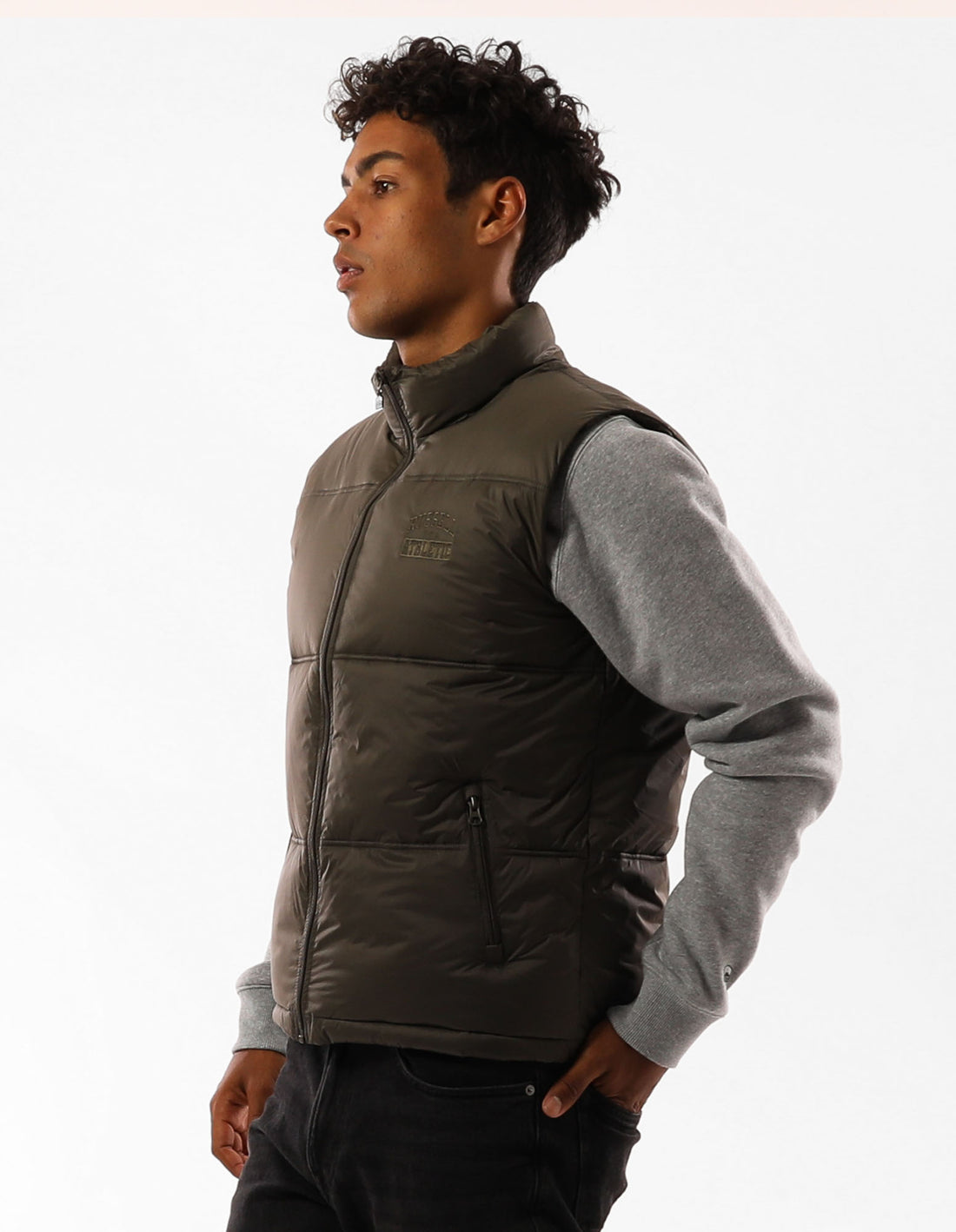 Men Russell Athletic Kennedy Vest Jackets Olive | MYABWK289