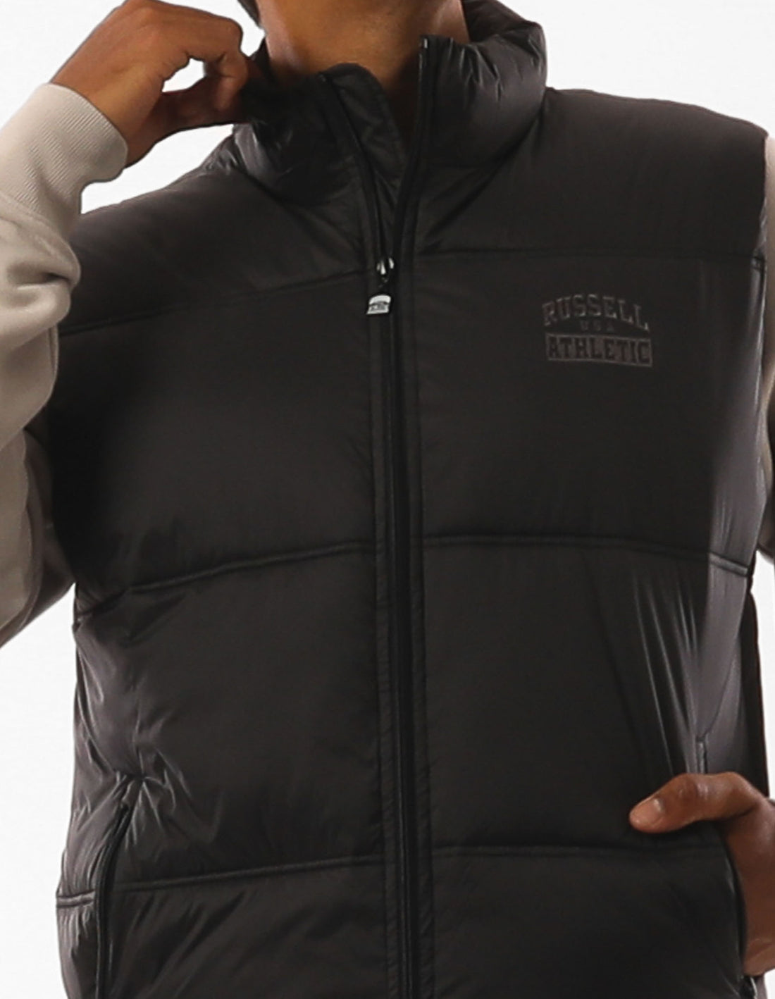 Men Russell Athletic Kennedy Vest Jackets Black | EHYRCB913