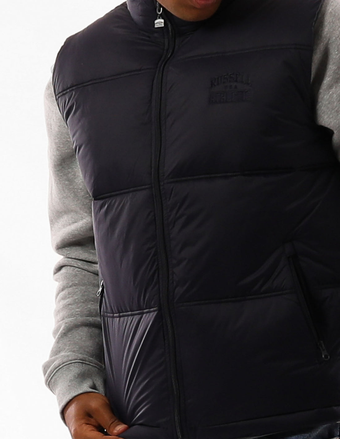 Men Russell Athletic Kennedy Vest Puffers Navy | UEOKYT768