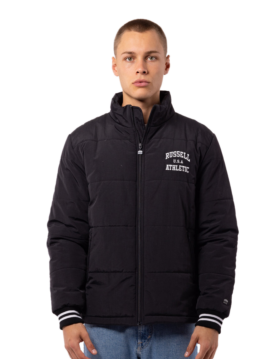 Men Russell Athletic Klute Jackets Black | DTERZM638