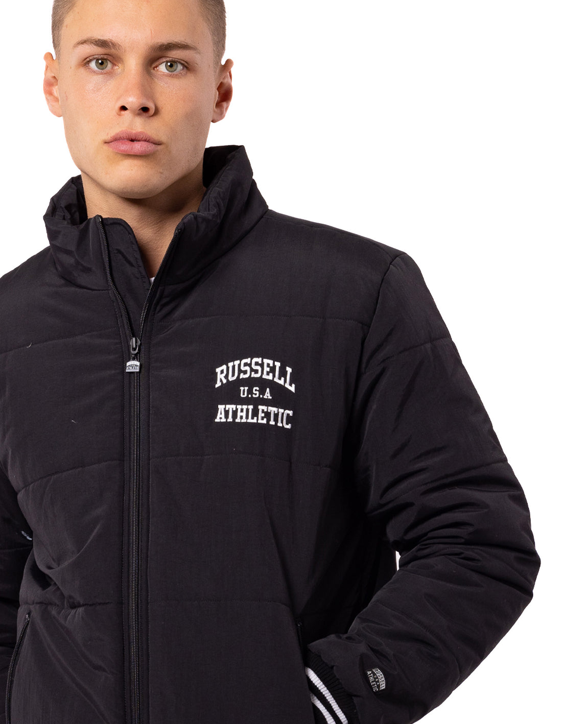 Men Russell Athletic Klute Jackets Black | DTERZM638