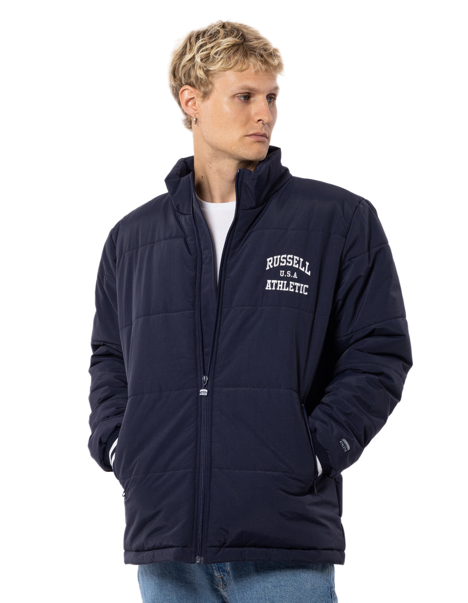 Men Russell Athletic Klute Puffers Navy | DAXWBV248