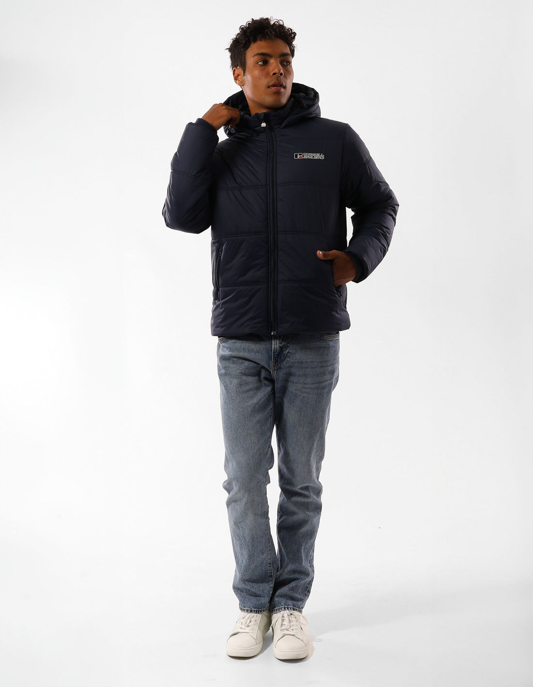 Men Russell Athletic Lewis Jackets Navy | CMUQRF130