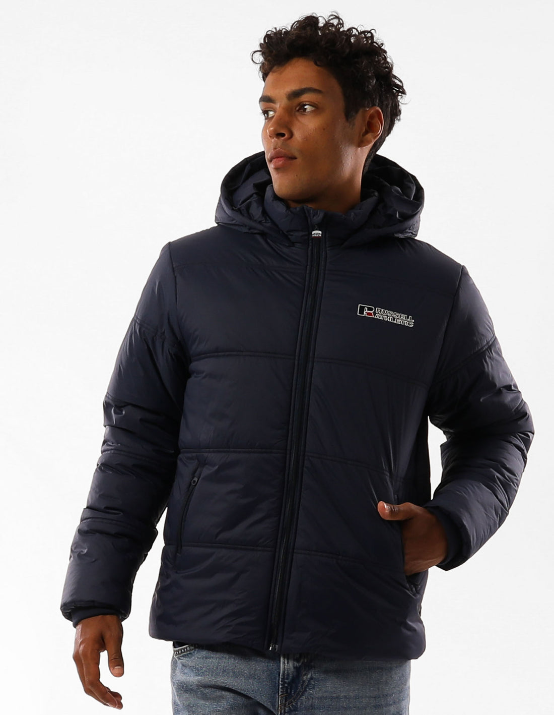 Men Russell Athletic Lewis Jackets Navy | CMUQRF130