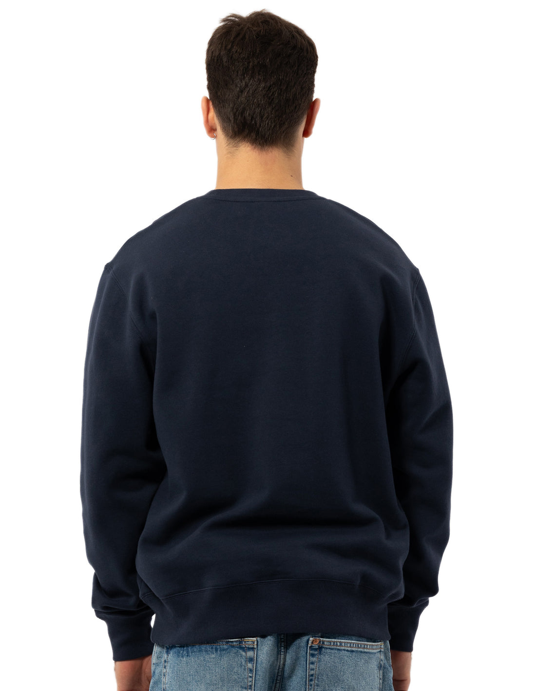 Men Russell Athletic Midfielder Crew Neck Sweaters Navy | OHSJUF470