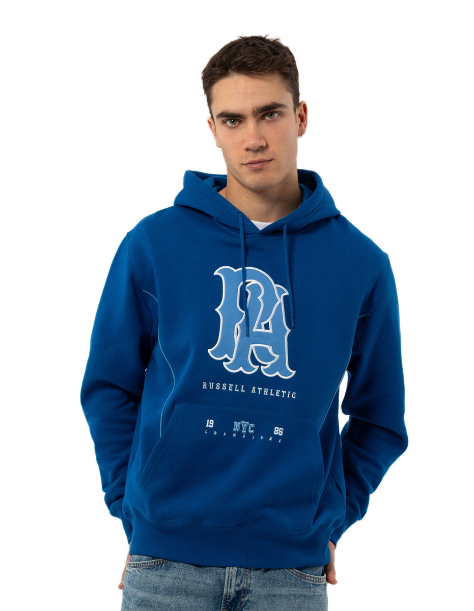 Men Russell Athletic Midfielder Hoodie Blue | LRQVKS472