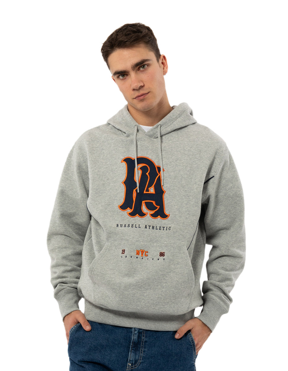 Men Russell Athletic Midfielder Hoodie Grey | VIDSCZ240