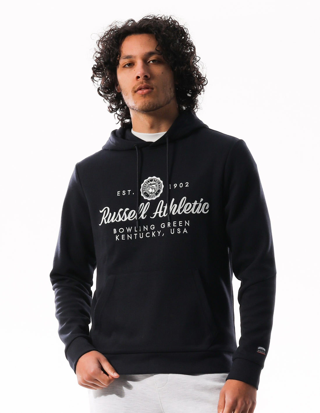 Men Russell Athletic Mini Seal Hoodie Black | QIKVOT035