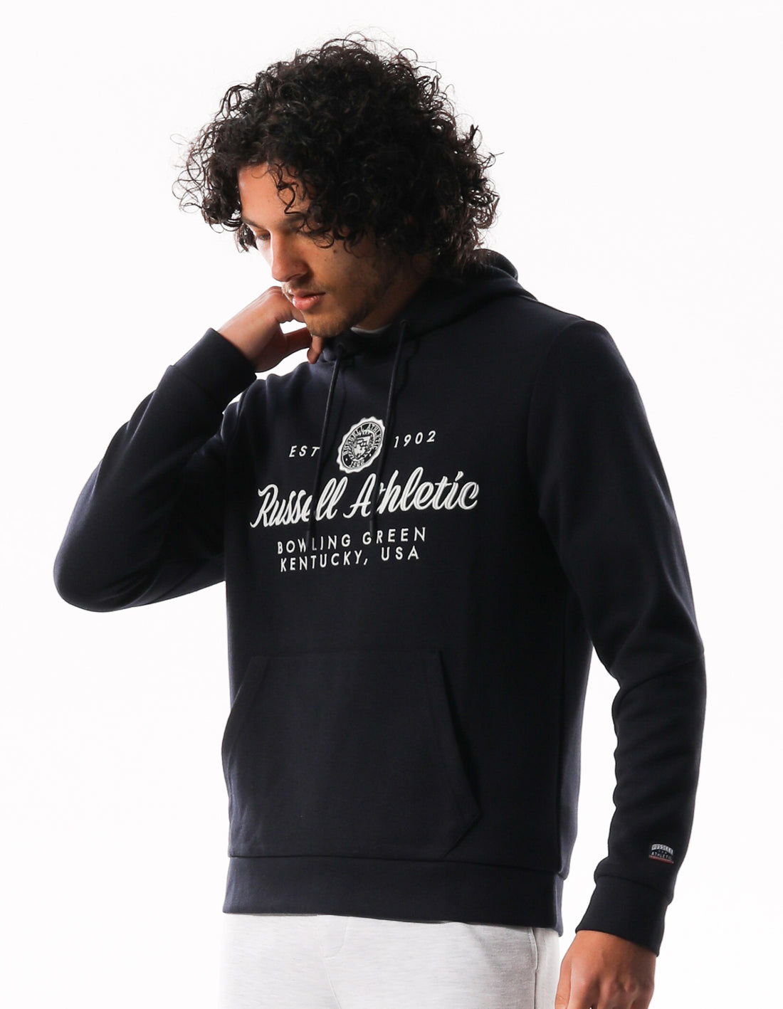 Men Russell Athletic Mini Seal Hoodie Black | QIKVOT035