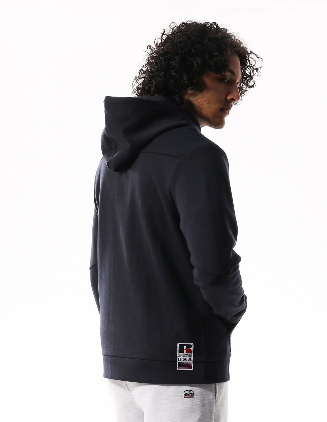 Men Russell Athletic Mini Seal Hoodie Black | QIKVOT035