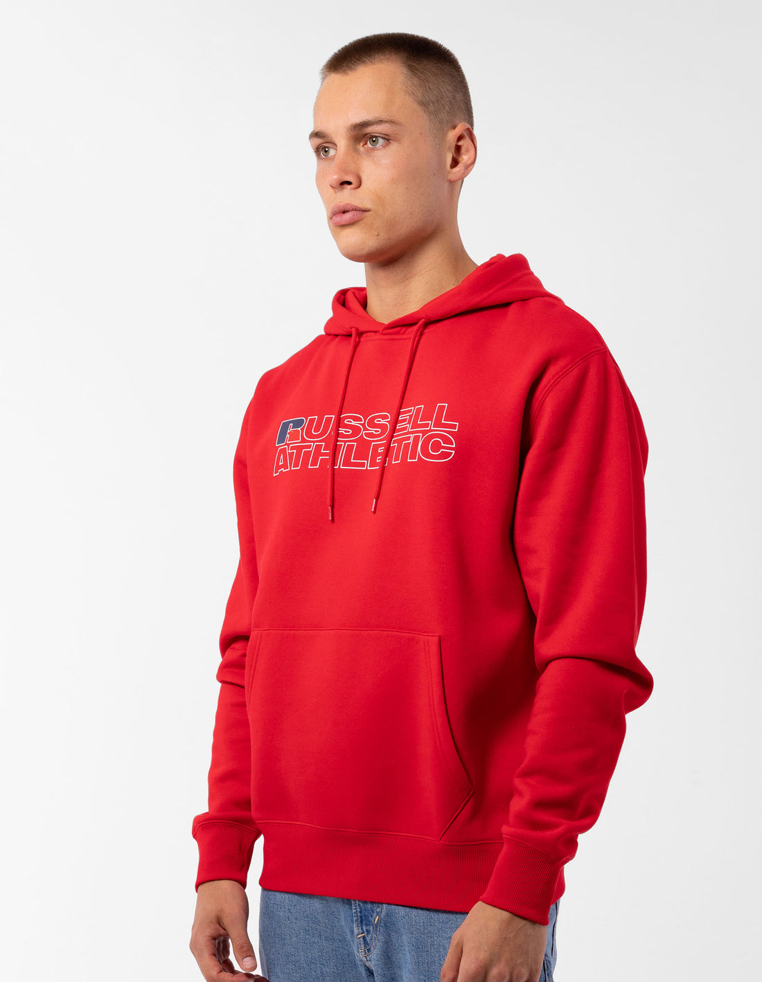 Men Russell Athletic Modern Logo Hoodie Red | VHDYQW286