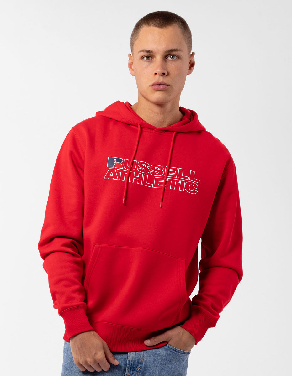 Men Russell Athletic Modern Logo Hoodie Red | VHDYQW286