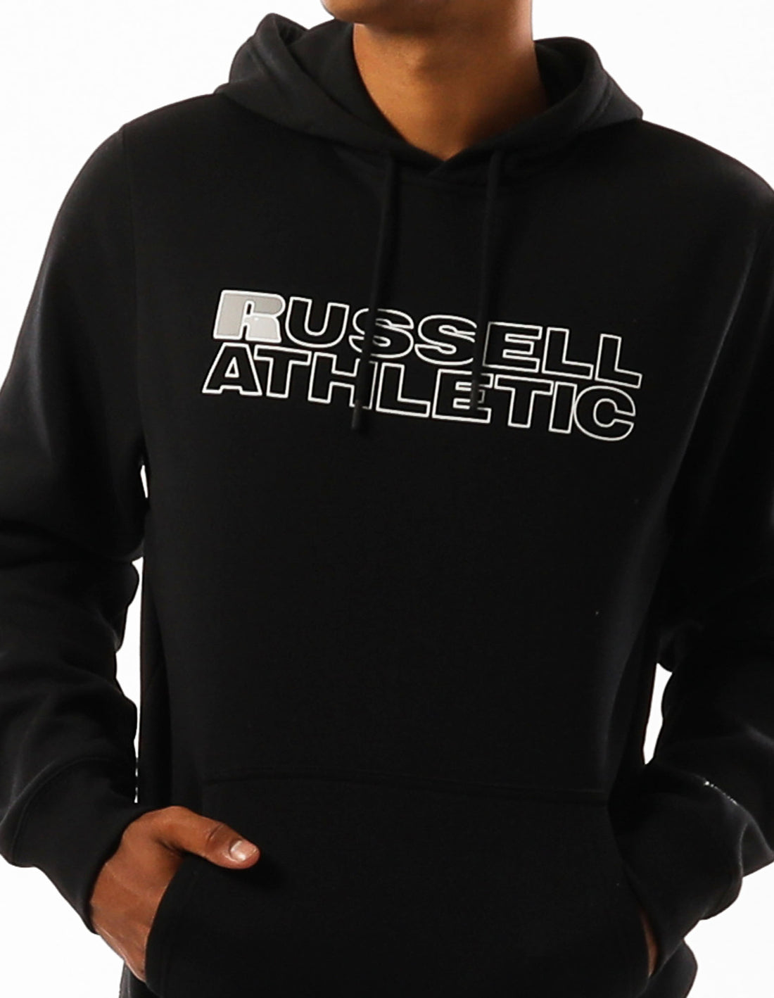 Men Russell Athletic Original Modern Logo Hoodie Black | HBPGFJ845