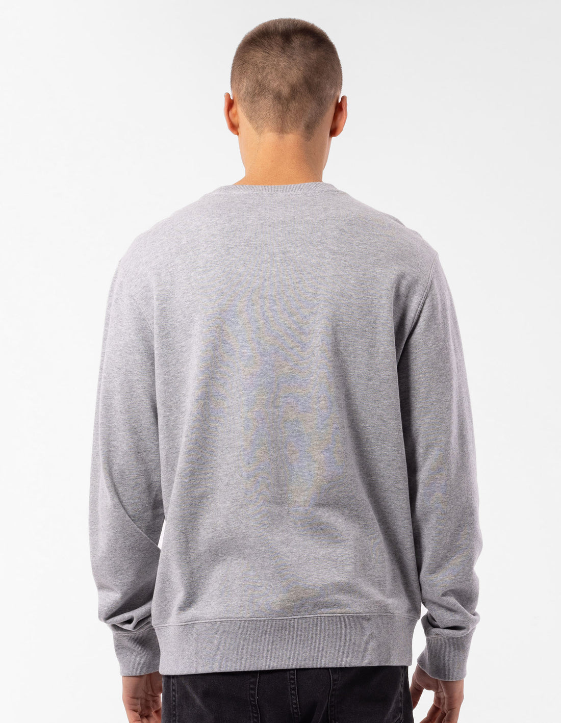 Men Russell Athletic Originals Big Arch Unbrushed Crew Neck Sweaters Grey | RBYNJS345