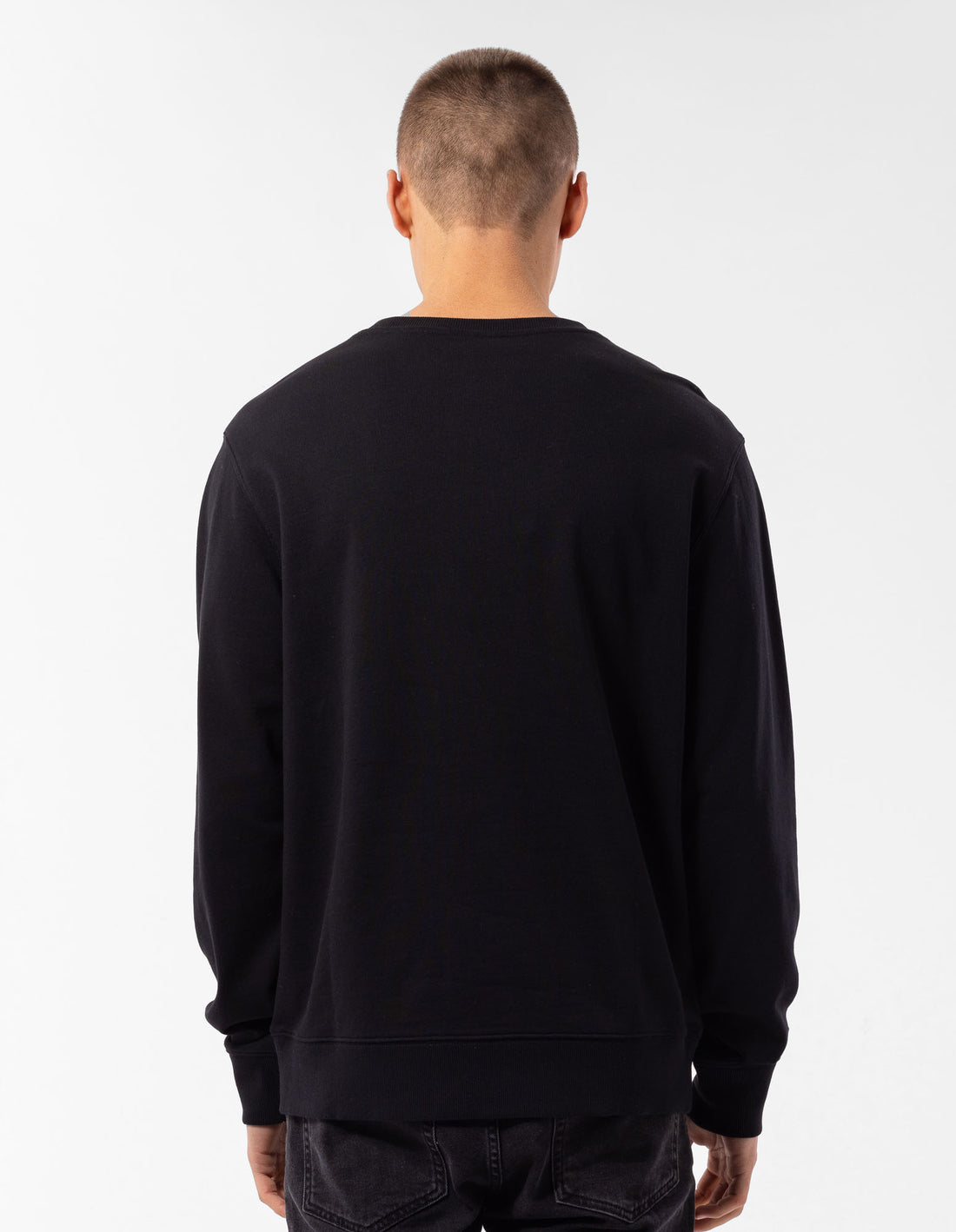 Men Russell Athletic Originals Big Arch Unbrushed Crew Neck Sweaters Black | EKNYSM380