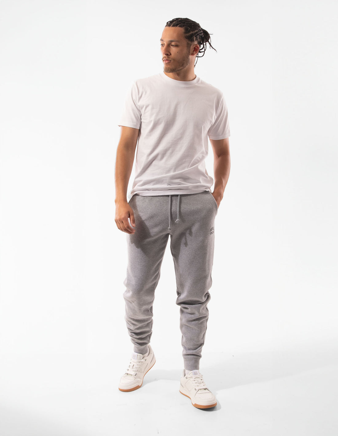 Men Russell Athletic Originals Small Arch Cuff Track pants Grey | POJLZV052