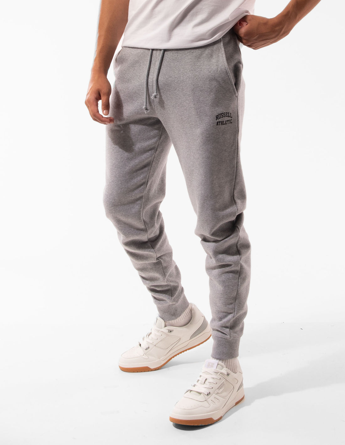 Men Russell Athletic Originals Small Arch Cuff Track pants Grey | POJLZV052