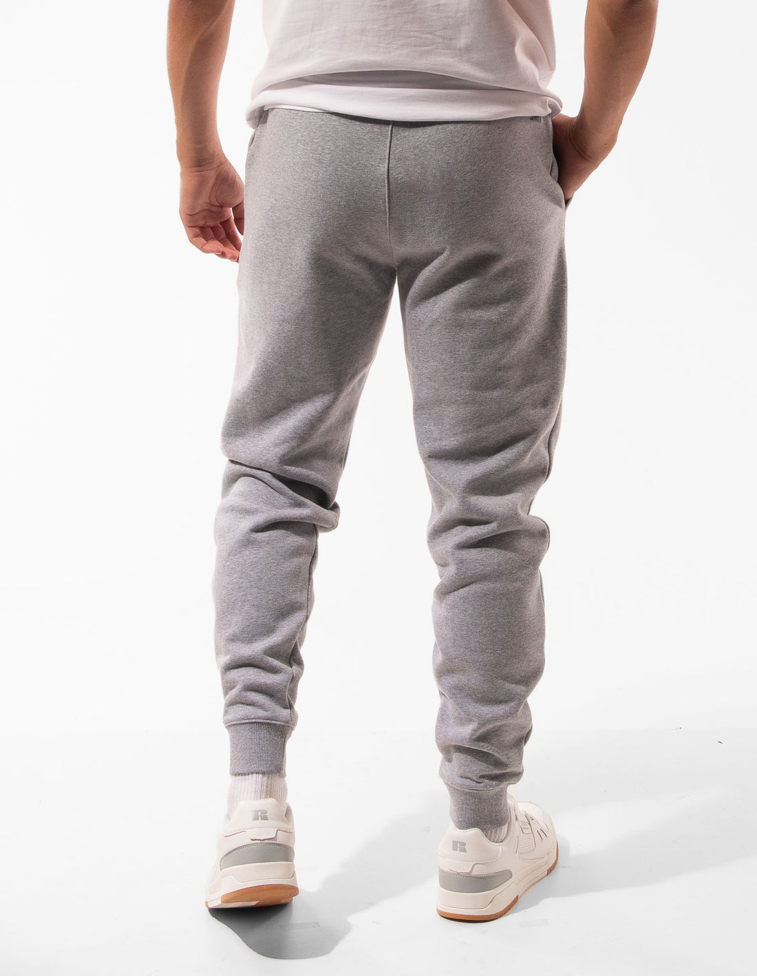 Men Russell Athletic Originals Small Arch Cuff Track pants Grey | POJLZV052