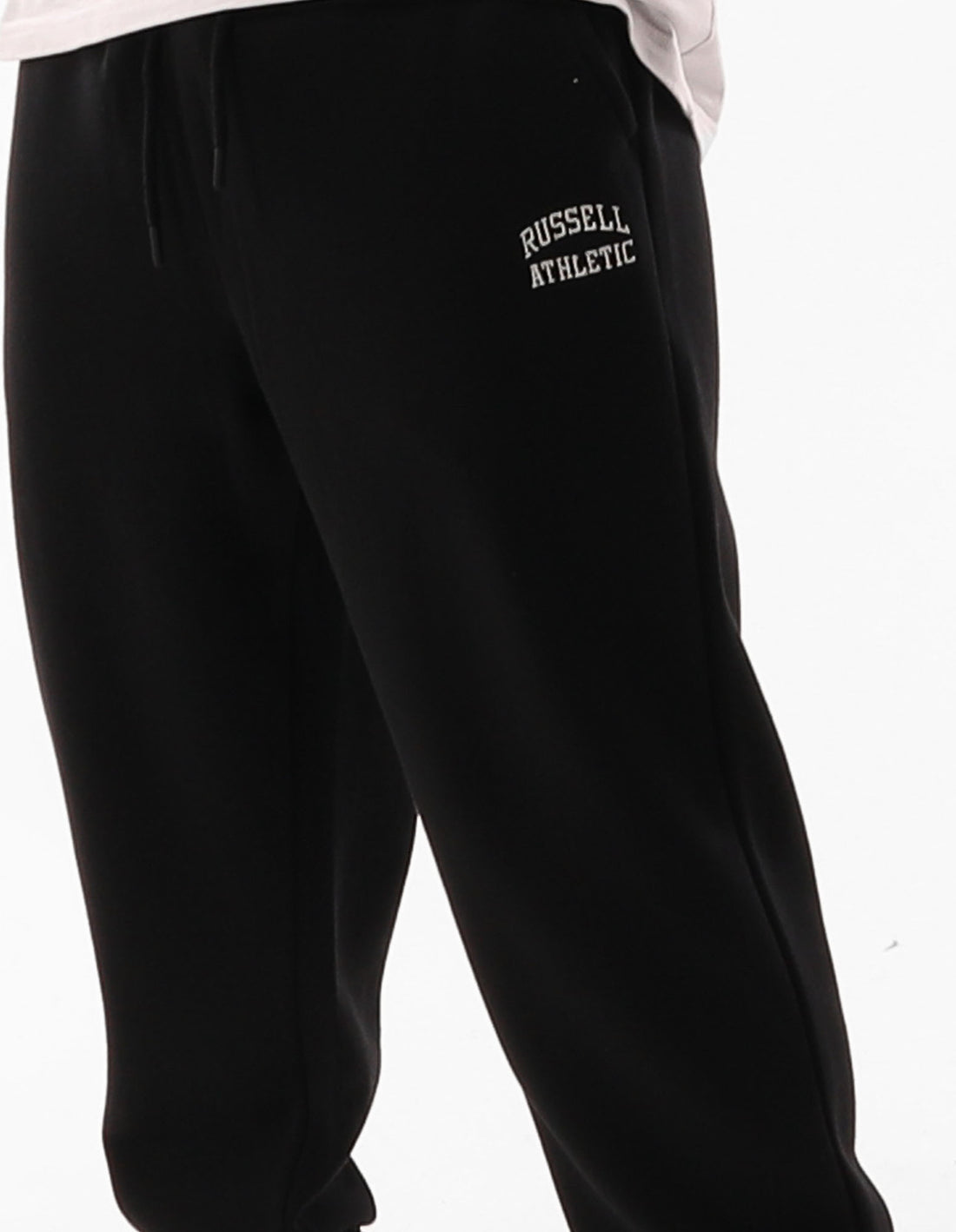 Men Russell Athletic Originals Small Arch Cuff Track pants Black | RZCGKM748