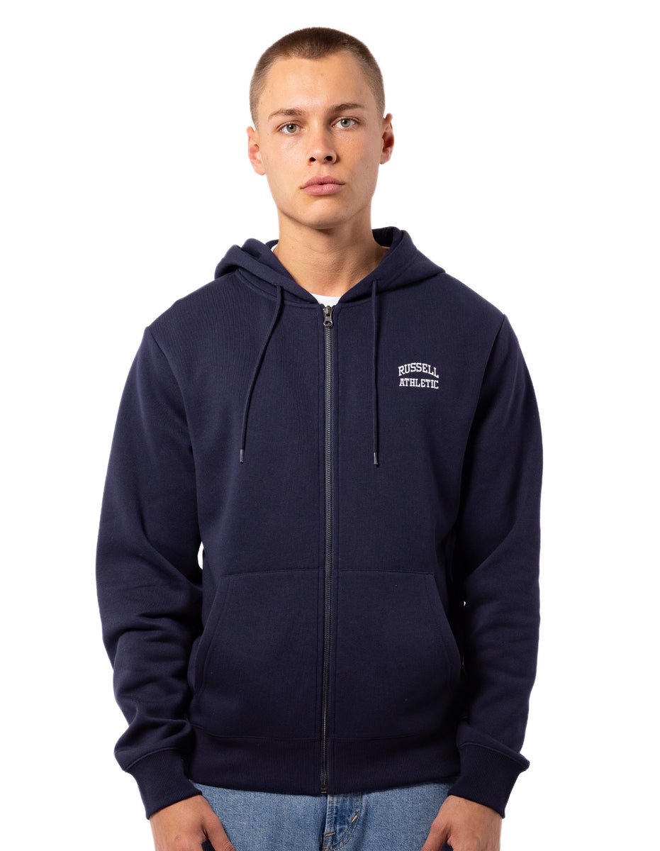 Men Russell Athletic Originals Small Arch Zip Jackets Navy | JEGBRH083