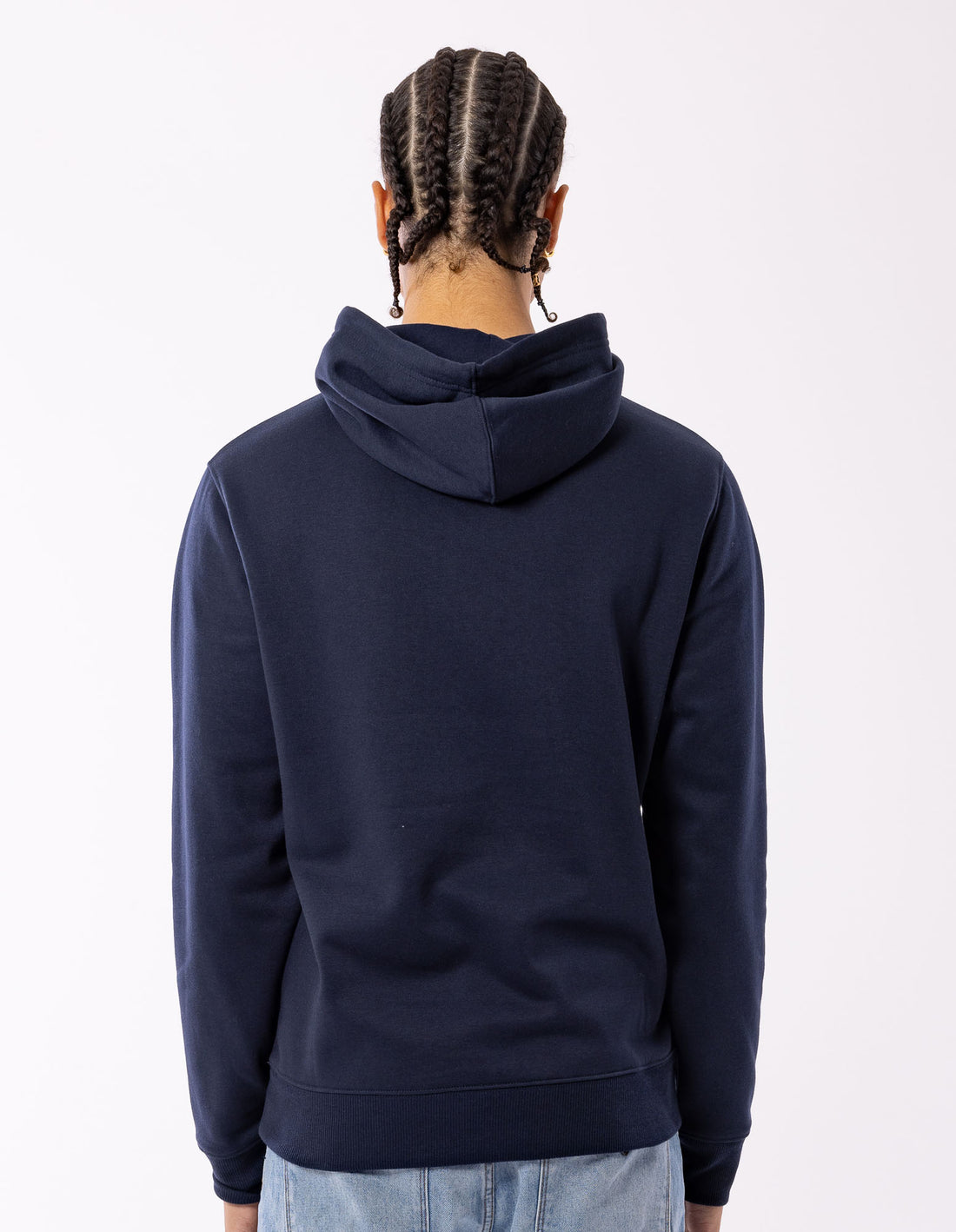 Men Russell Athletic Originals Small Arch Hoodie Navy | CZVBDF216