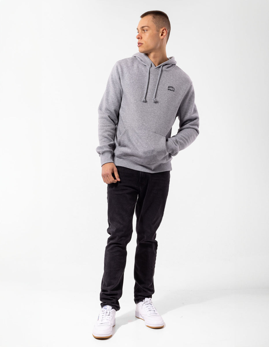 Men Russell Athletic Originals Small Arch Hoodie Grey | BEXQSK617