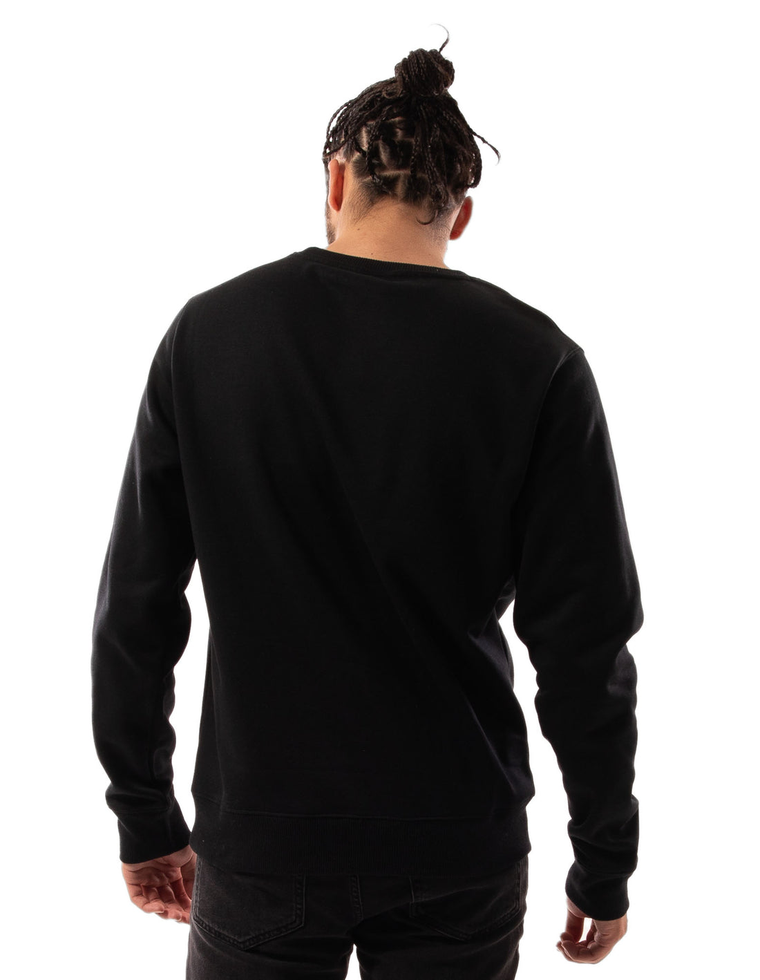 Men Russell Athletic Originals Small Arch Crew Neck Sweaters Black | PBYVDS874