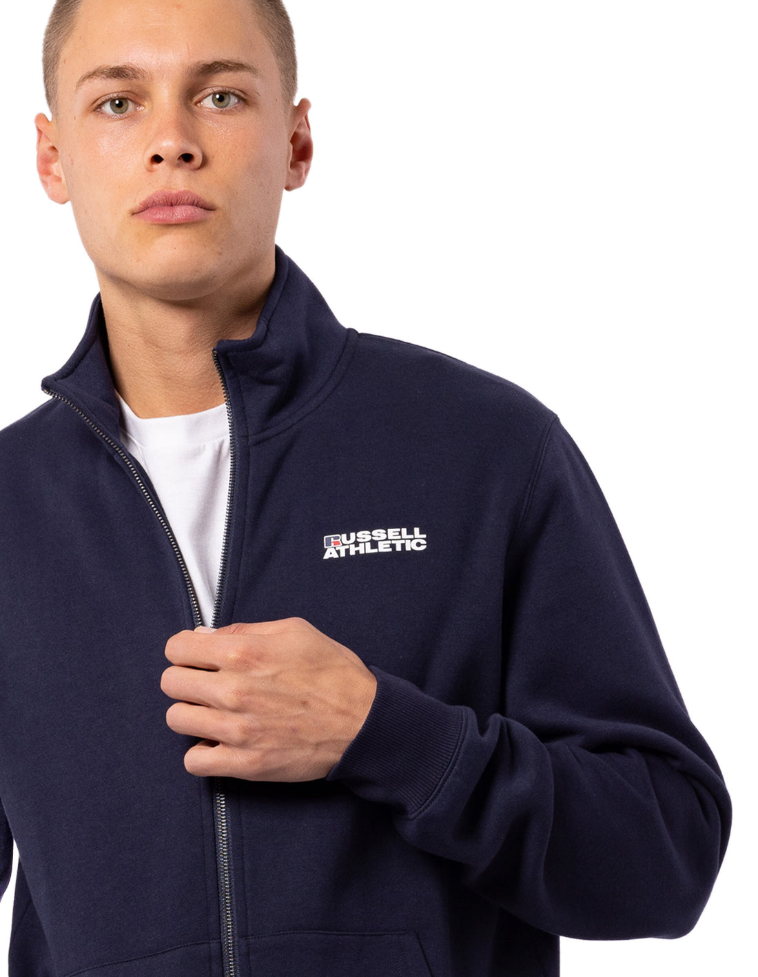 Men Russell Athletic Originals Trucker Jackets Navy | KFAUBZ907