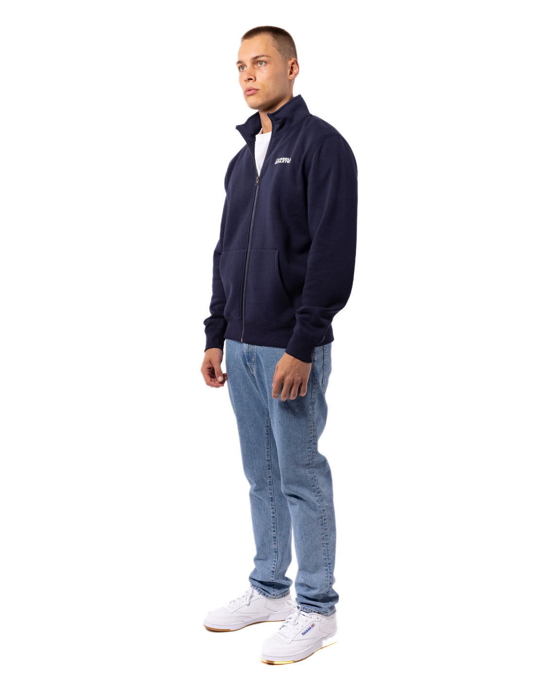 Men Russell Athletic Originals Trucker Jackets Navy | KFAUBZ907