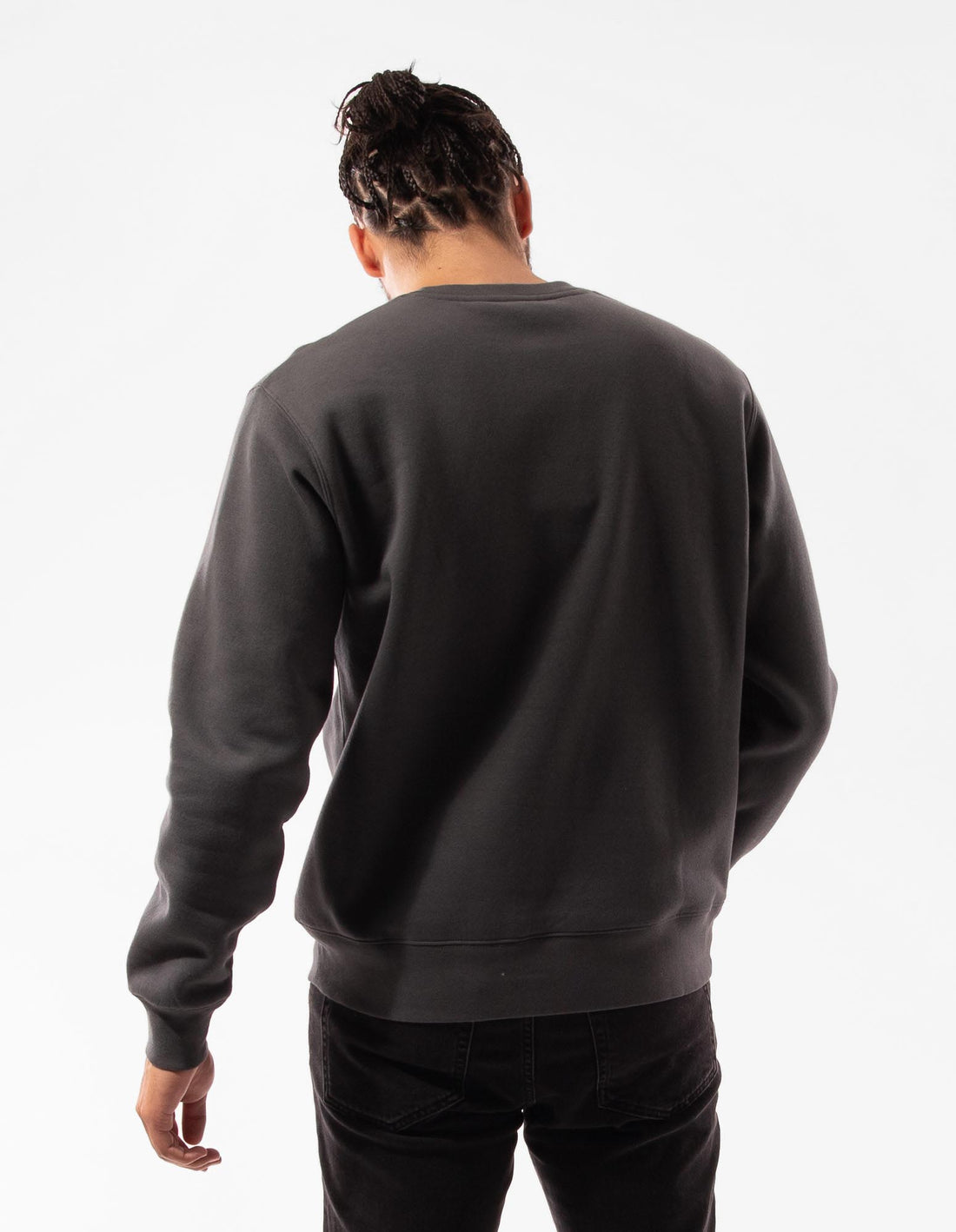 Men Russell Athletic Pasadena Crew Neck Sweaters Dark Grey | IEQXUR013