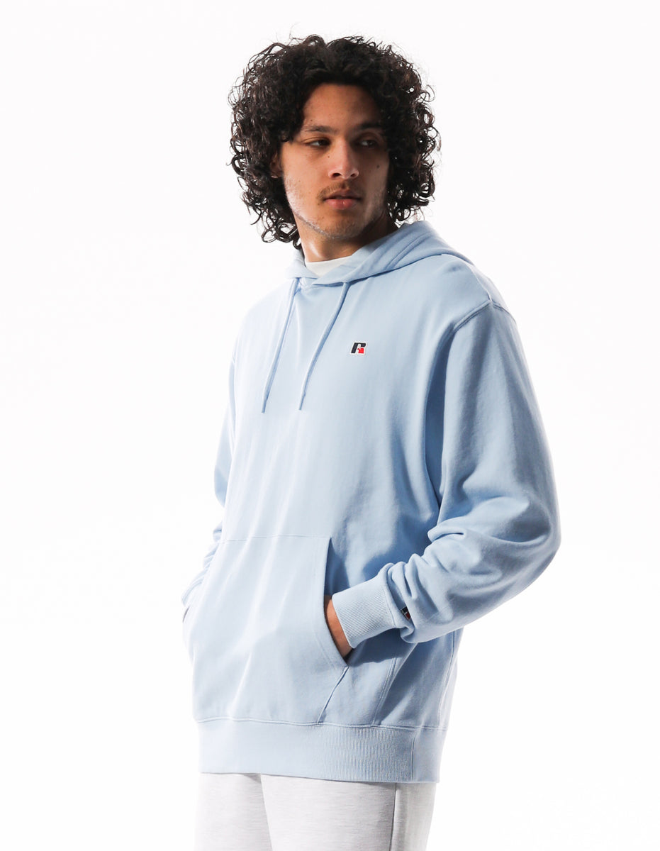 Men Russell Athletic R Logo Hoodie Blue | NQYSOE819