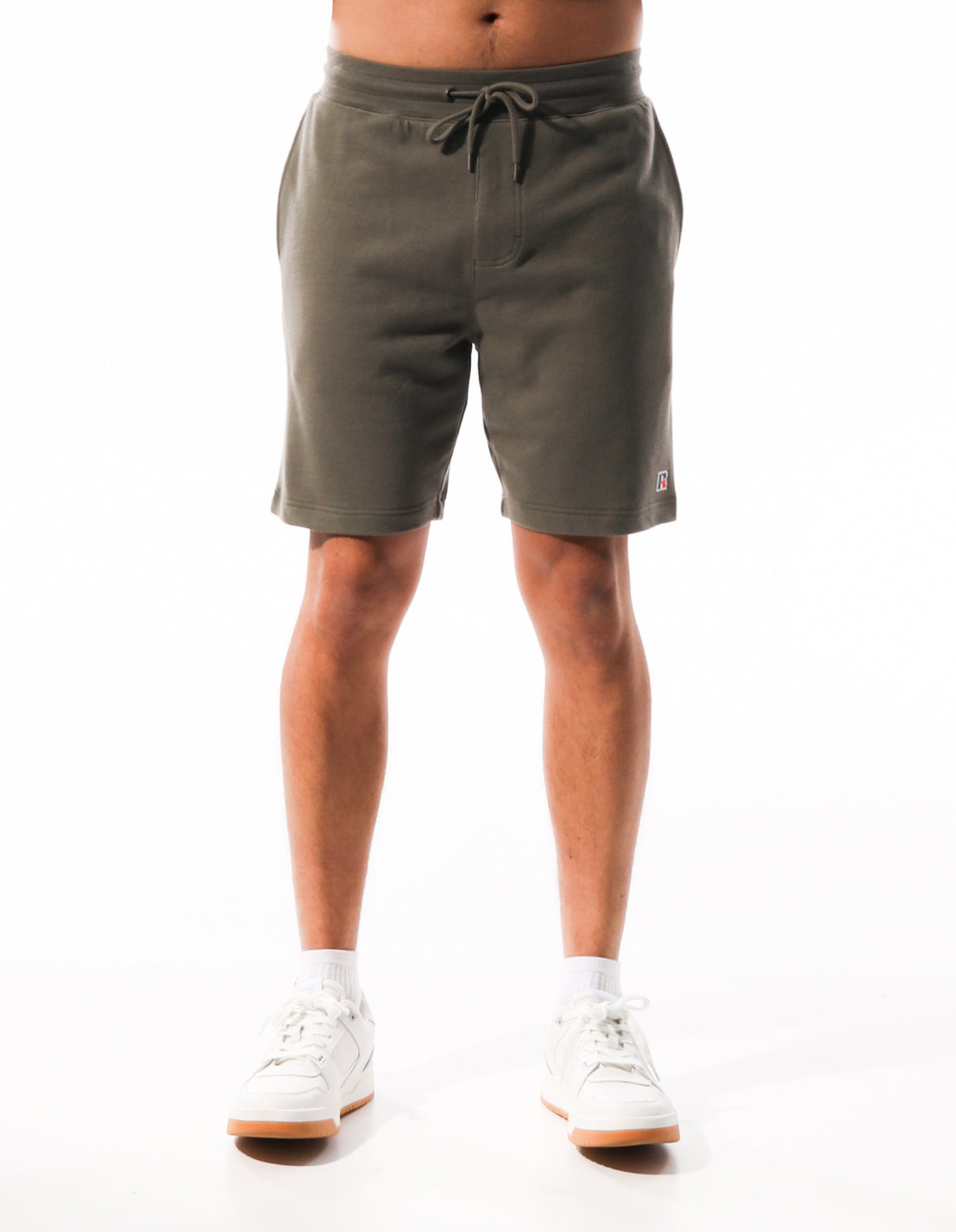 Men Russell Athletic R Logo Redeemer Shorts Dark Brown | DNGOHP265