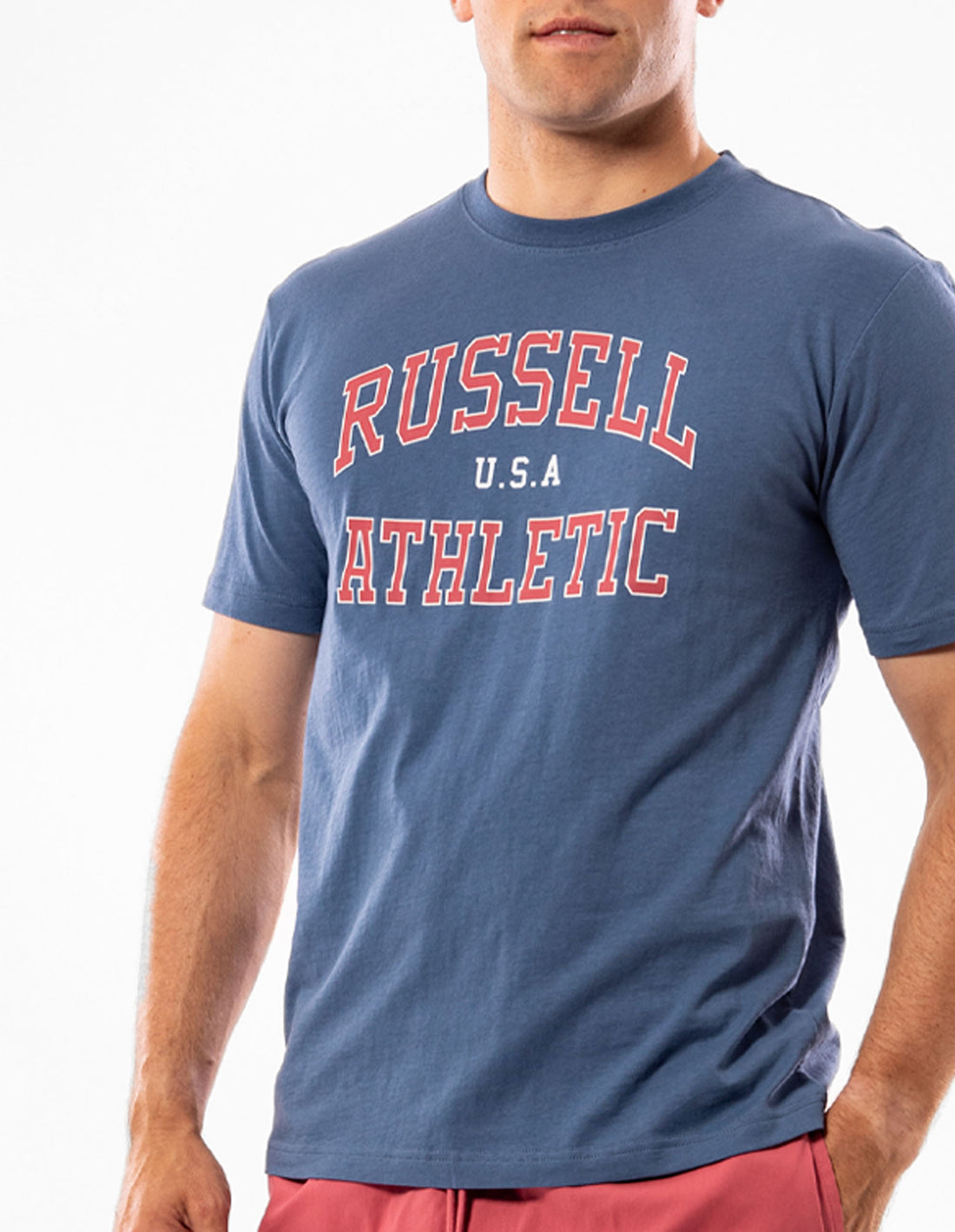 Men Russell Athletic Samson T Shirts Navy | NYIFZQ275