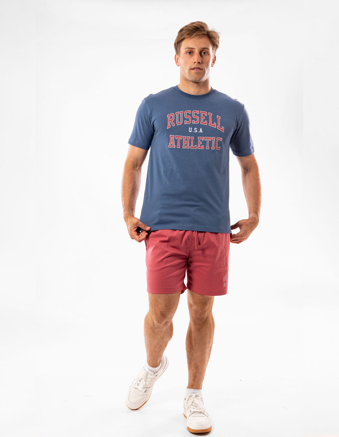 Men Russell Athletic Samson T Shirts Navy | NYIFZQ275