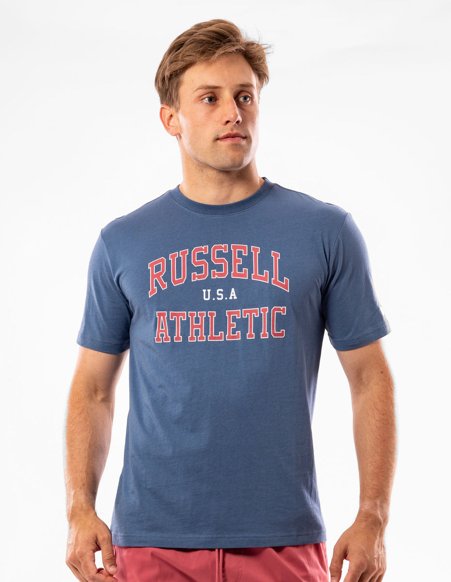 Men Russell Athletic Samson T Shirts Navy | NYIFZQ275