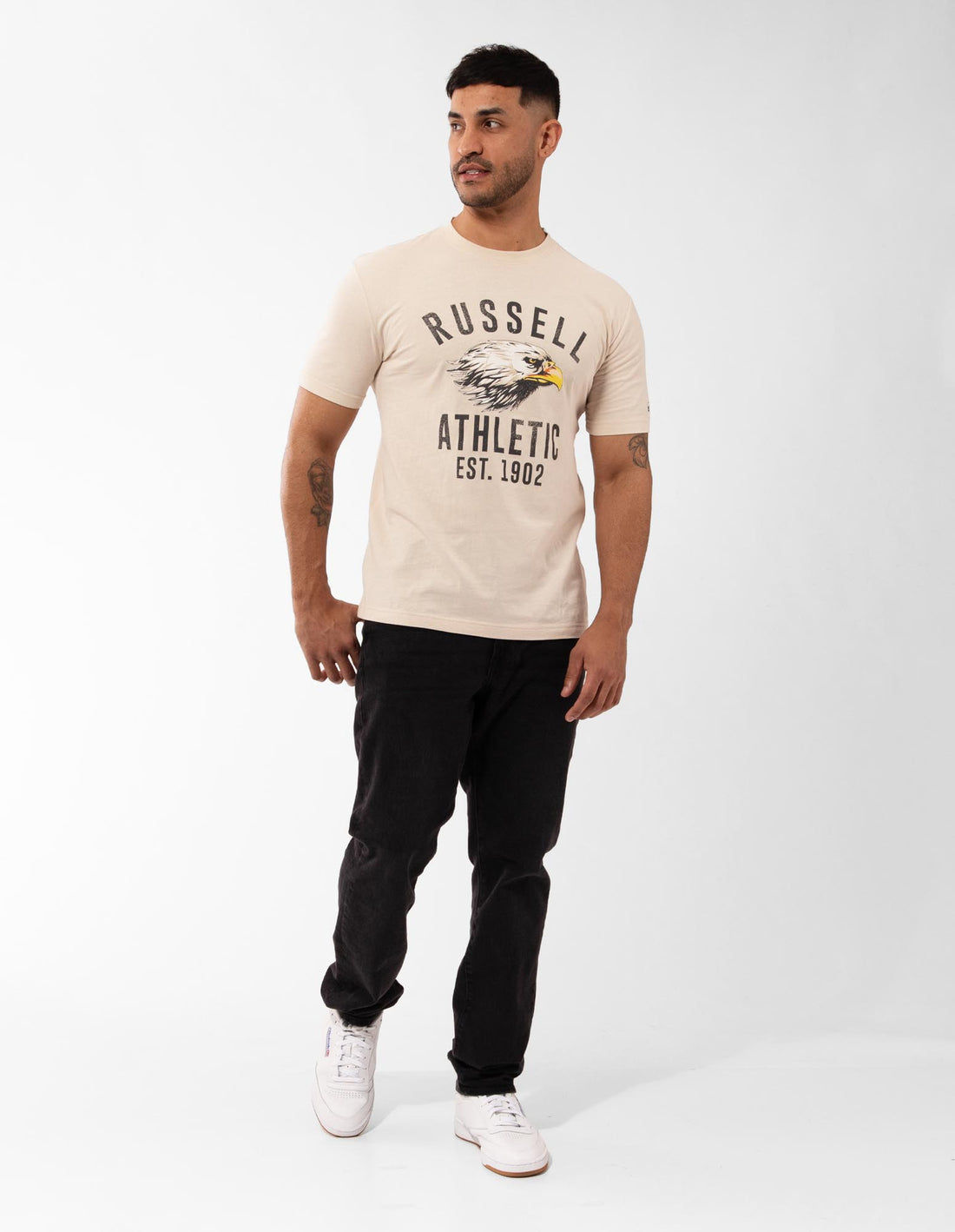 Men Russell Athletic Screaming Eagle T Shirts Grey | NIXQEY728